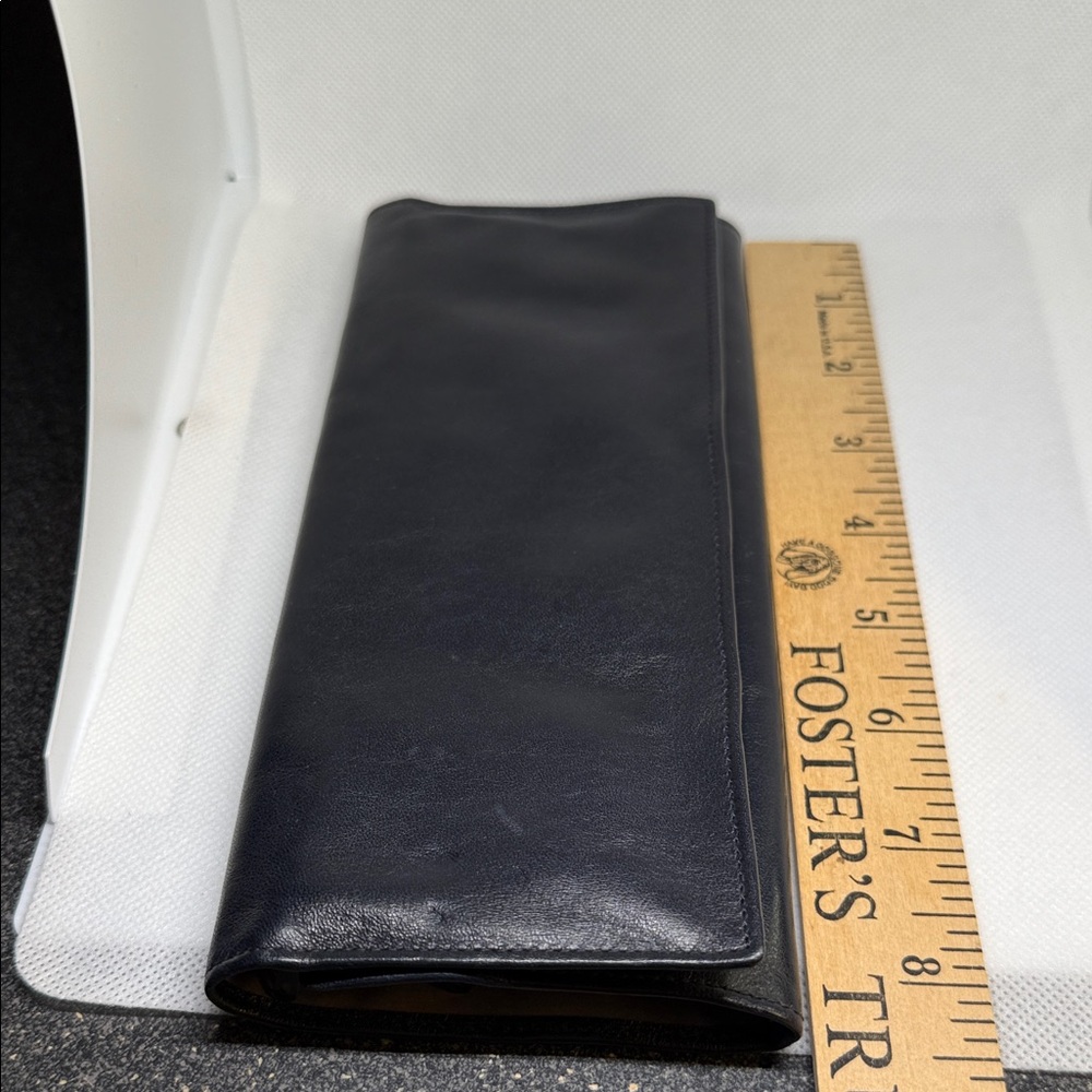 Henry Birks & Sons Jewelry Roll Travel Case Black Leather Made In Italy Vintage. - Picture 5 of 13